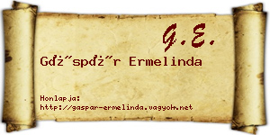 Gáspár Ermelinda névjegykártya